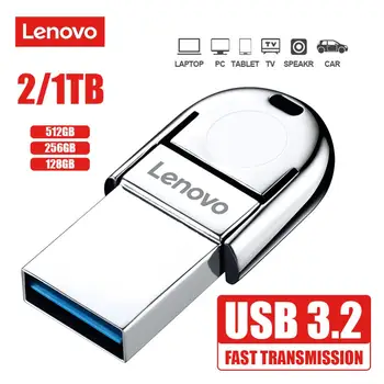 Флаш памет Lenovo Thumb Memory Stick Usb 3.2 128 GB 2 TB USB Устройство за Високоскоростен OTG Type C 2в1 Метален Флаш памет 256 GB