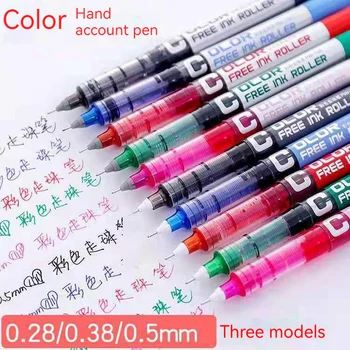 Химикалка писалка за разходка по снега 0,28 мм, Игольчатая дръжка, Бързосъхнеща директен Течна черна Химикалка химикалка, Финансова дръжка с покритие 0,38 мм