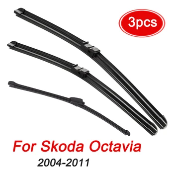 Четки за чистачки MIDOON отпред и отзад за Skoda Octavia 2004-2011, хетчбек, Комби Комби, предното стъкло 24 